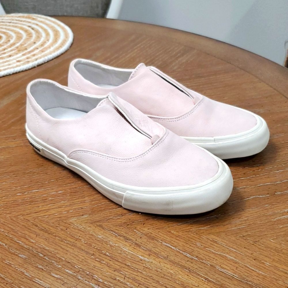 SeaVees Slip-On Sneakers in Light Pink and White Sz 9 Leather